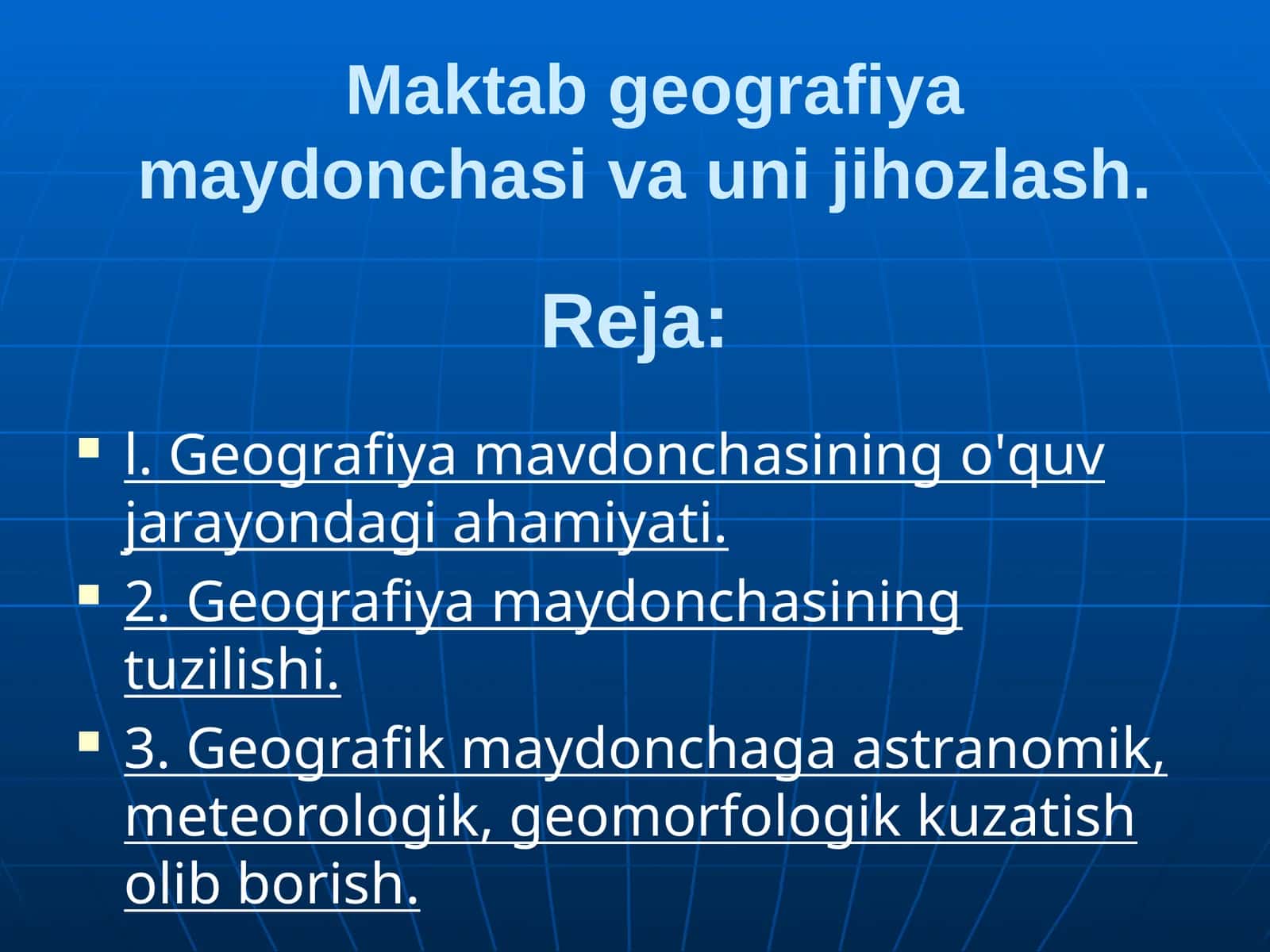 Geografik maydoncha