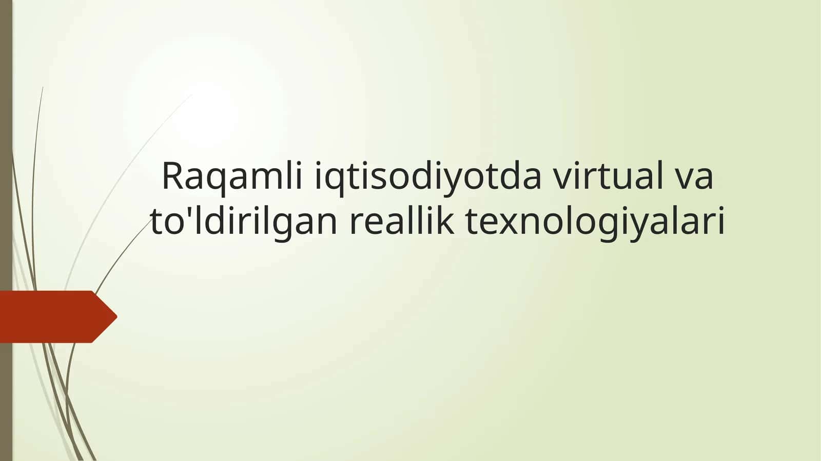 Raqamli iqtisodiyotda virtual va to'ldirilgan reallik texnologiyalari