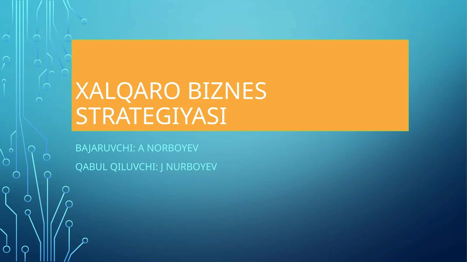 Xalqaro biznes strategiyasi
