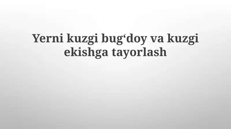 Kuzgi bug'doy navlari va mosligi