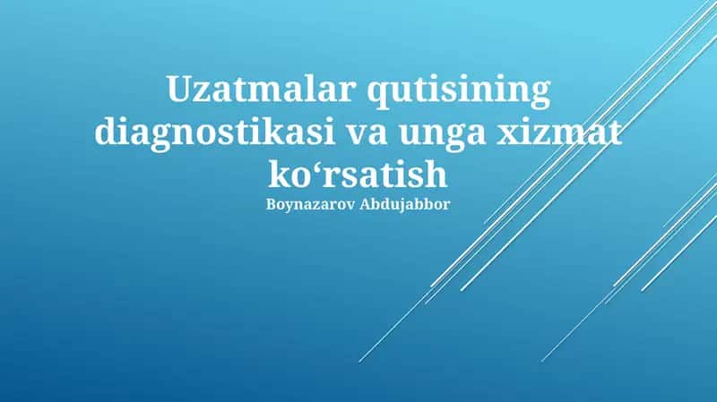 Uzatish kabeli qutisi