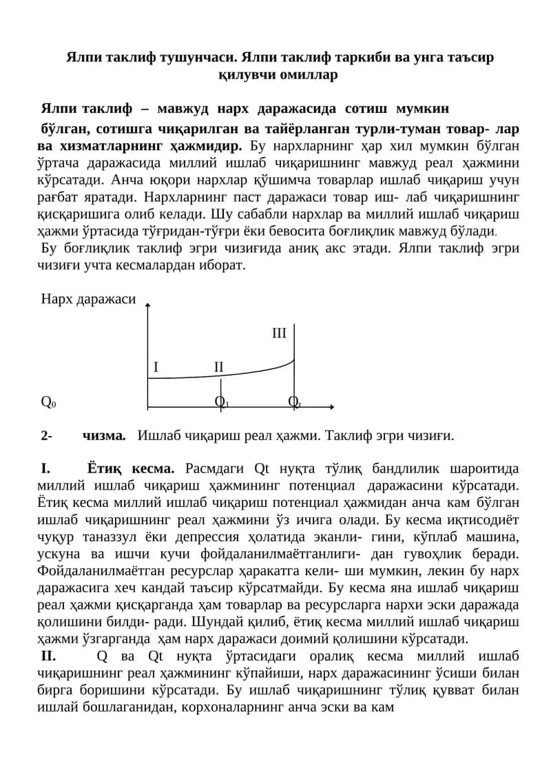 Ялпи таклиф