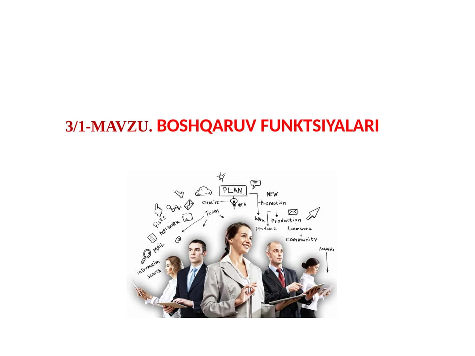 BOSHQARUV FUNKTSIYALARI