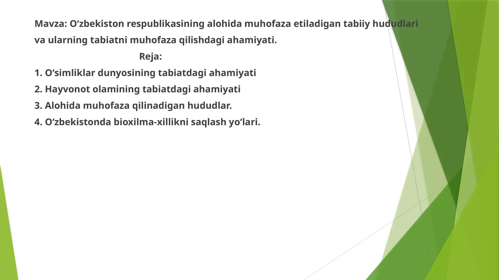 O‘zbekiston Respublikasining Alohida Muhofaza Etiladigan Tabiiy Hududlari