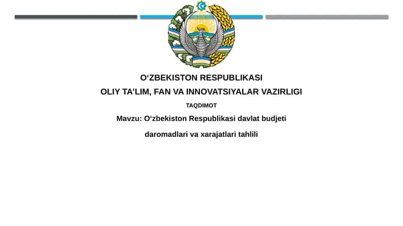 O'zbekiston Respublikasi Davlat byudjeti