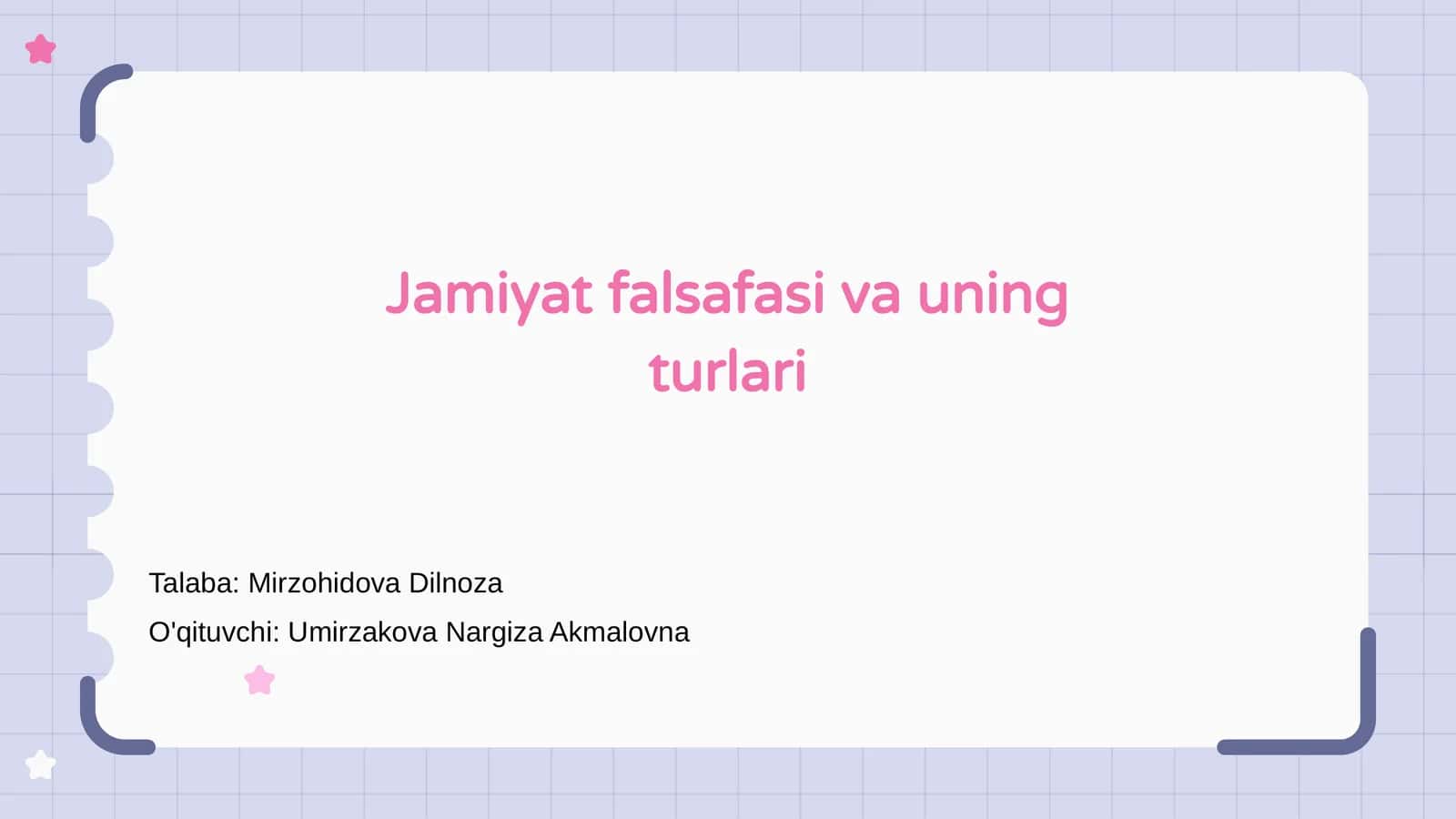 Jamiyat falsafasi va uning turlari