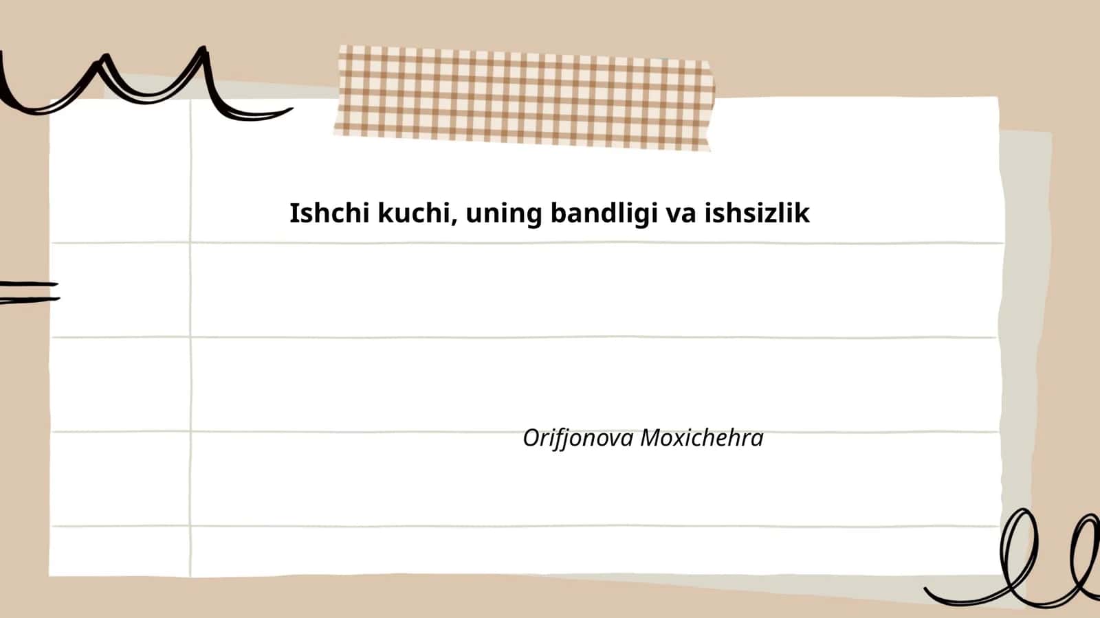 Ishchi kuchi, uning bandligi va ishsizlik