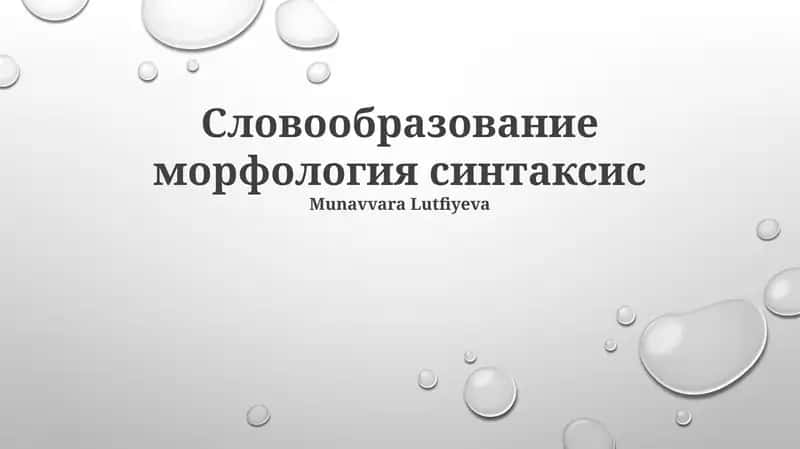 Cинтаксические структуры