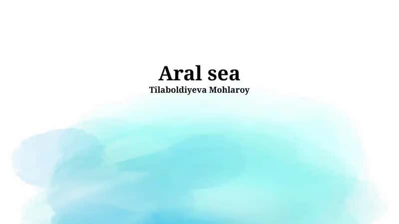 Aral sea