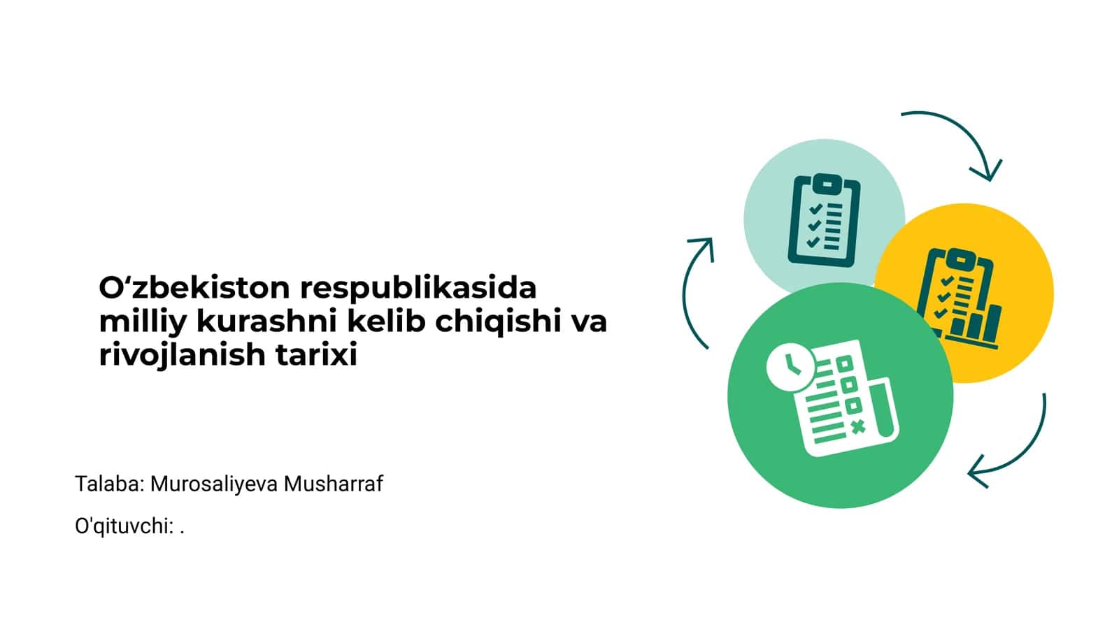 O‘zbekiston respublikasida milliy kurashni kelib chiqishi va rivojlanish tarixi