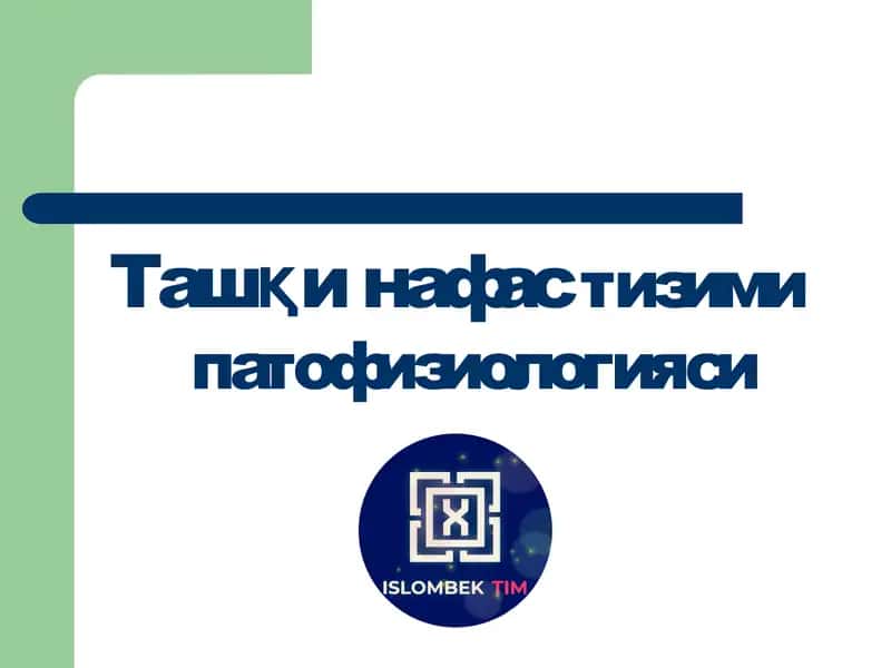 Ташқи нафастизими патофизиологияси
