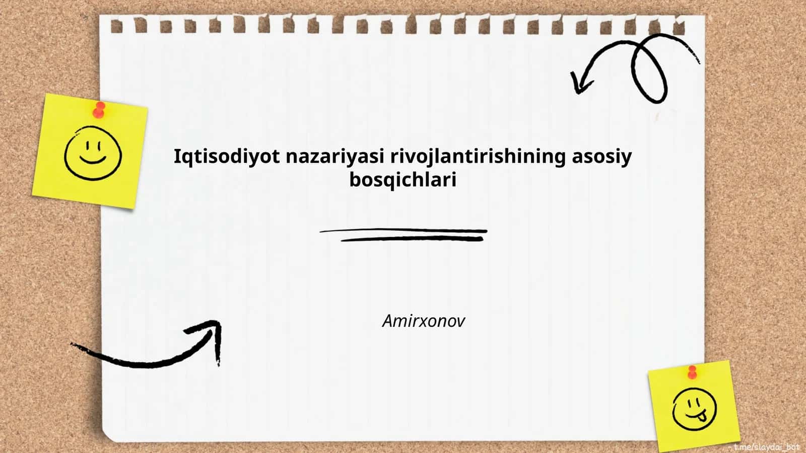 Iqtisodiyot nazariyasi rivojlantirishining asosiy bosqichlari Amirxonov