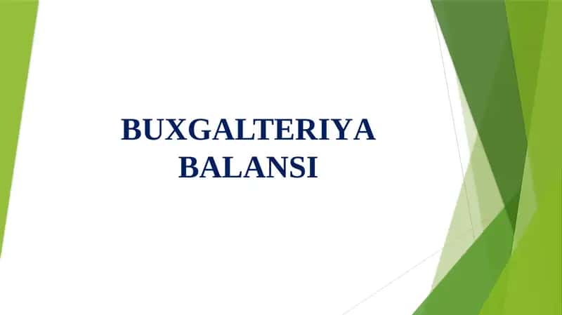 BUXGALTERIYАBALANSI