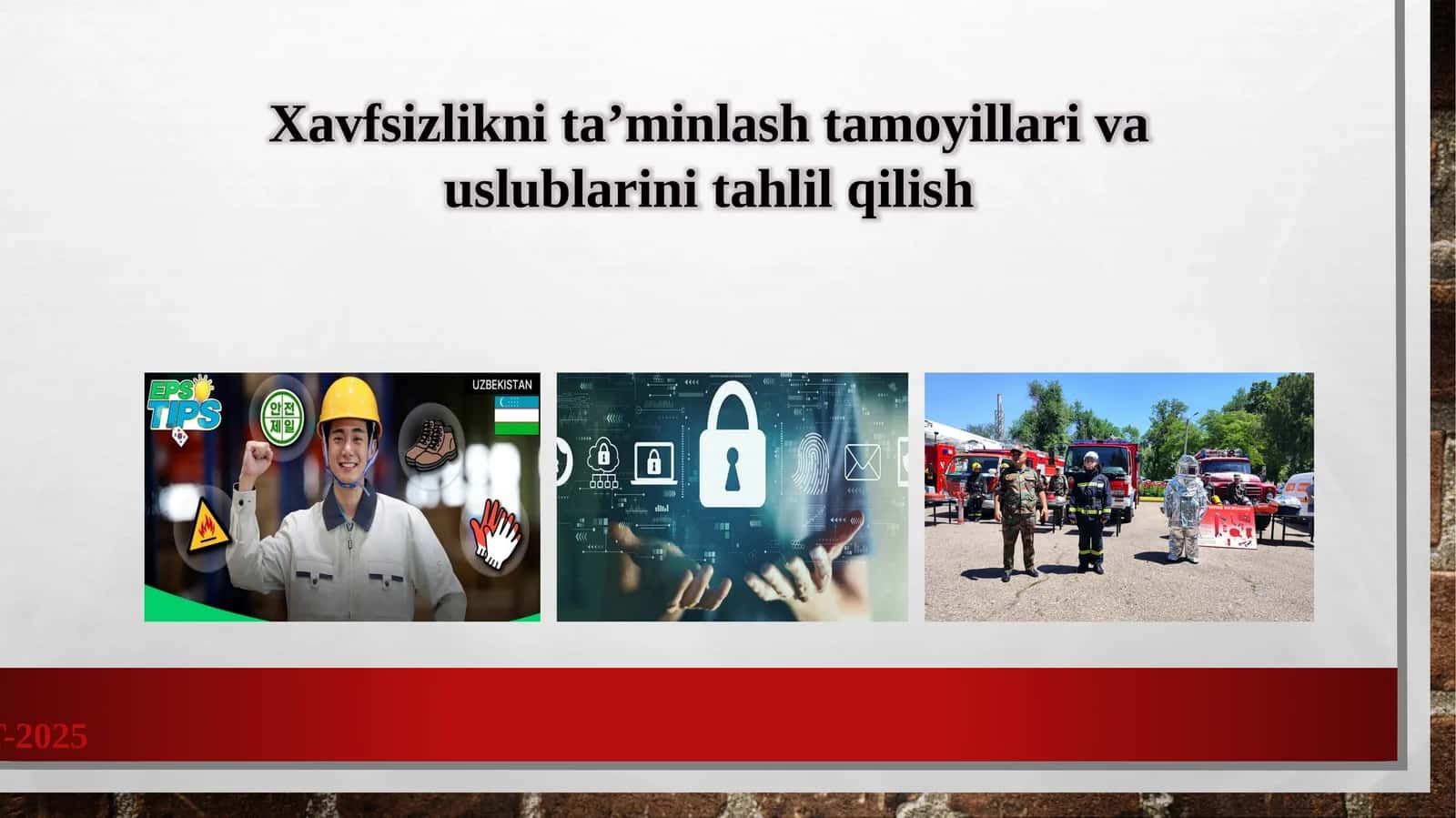 Xavfsizlikni ta’minlash tamoyillari va uslublarini tahlil qilish