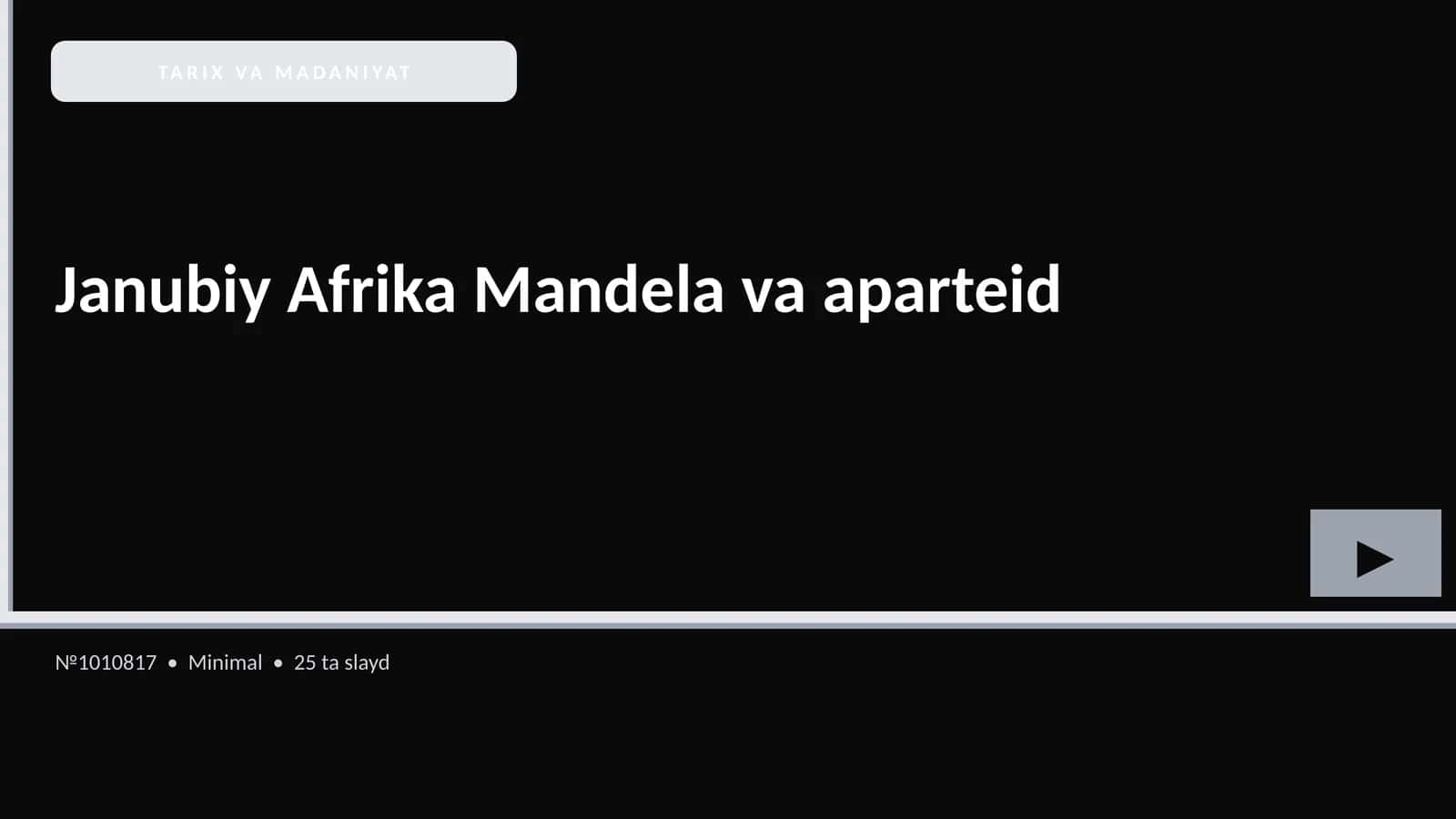 Janubiy Afrika Mandela va aparteid