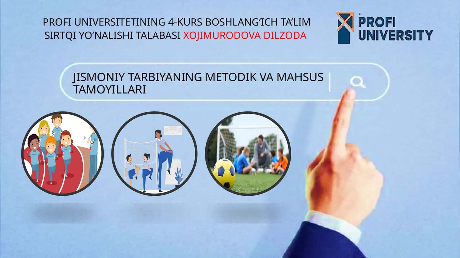 Jismoniy tarbiyalashning metodik va maxsus tamoyili taqdimot