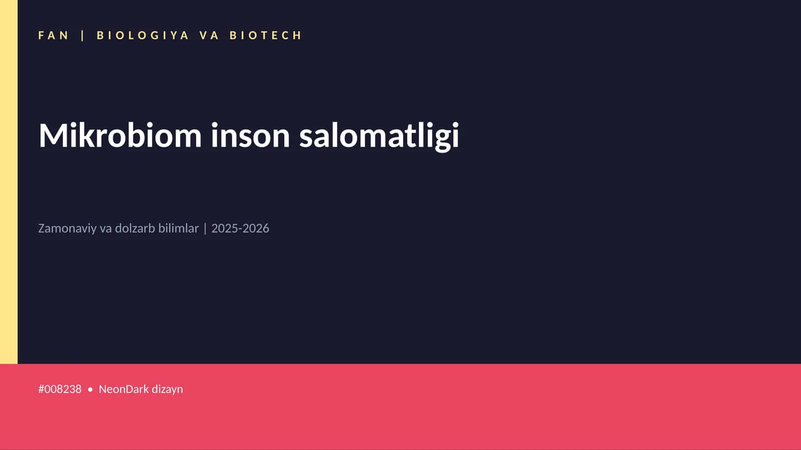 Mikrobiom inson salomatligi