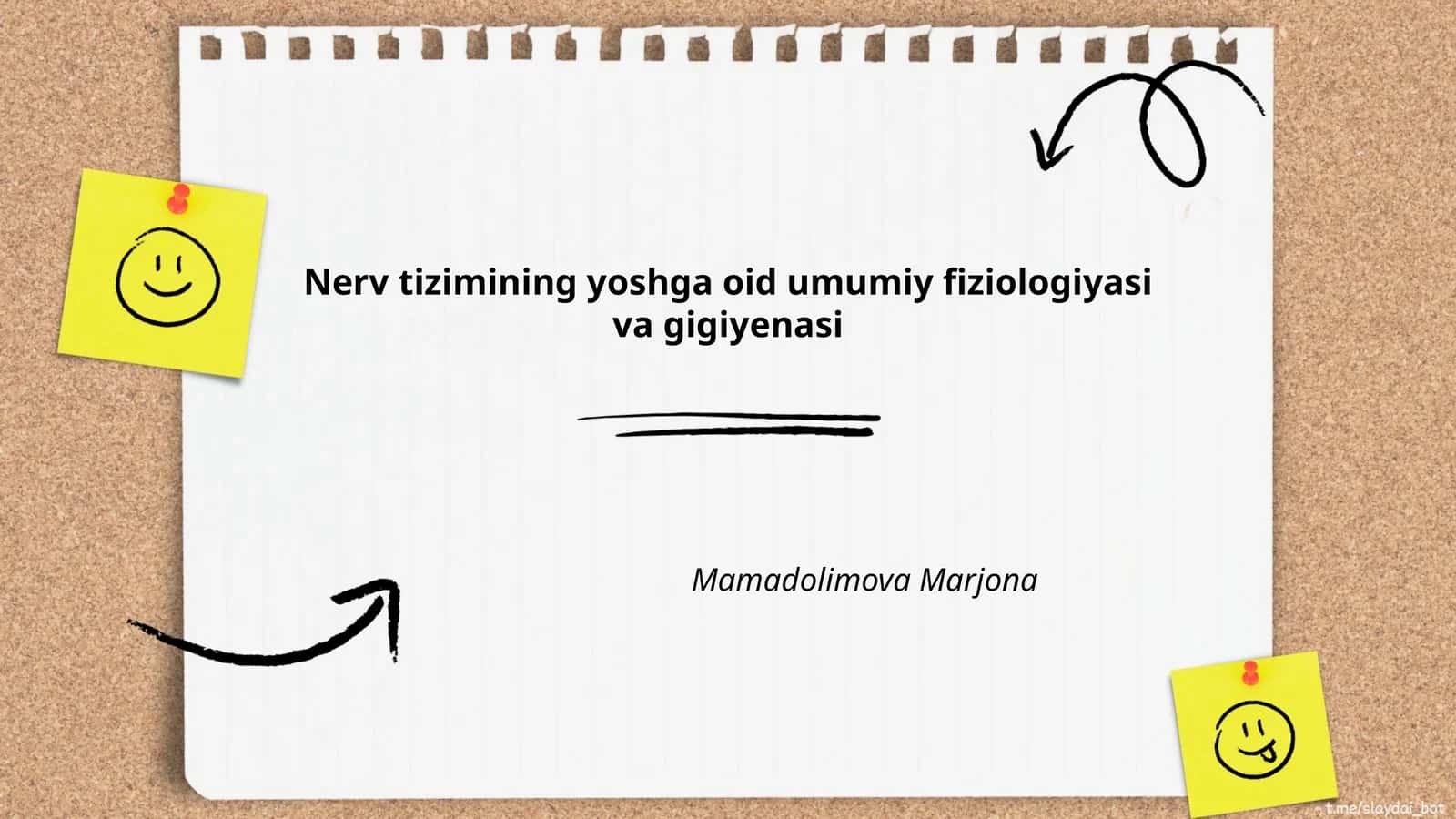 Nerv tizimining yoshga oid umumiy fiziologiyasi va gigiyenasi