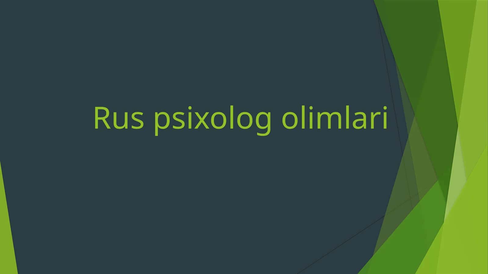 Rus psixolog olimlari