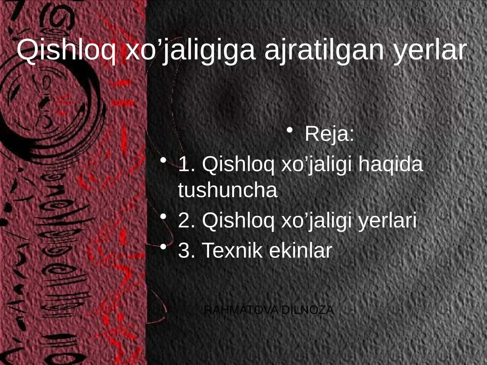 Qishloq xo'jaligiga ajratilgan yerlar