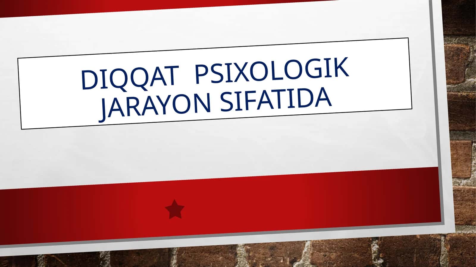 Diqqat psixologik jarayon sifatida