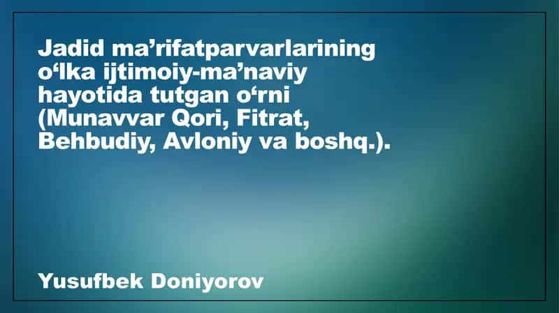 Òzbekistondagi Jadidchilik
