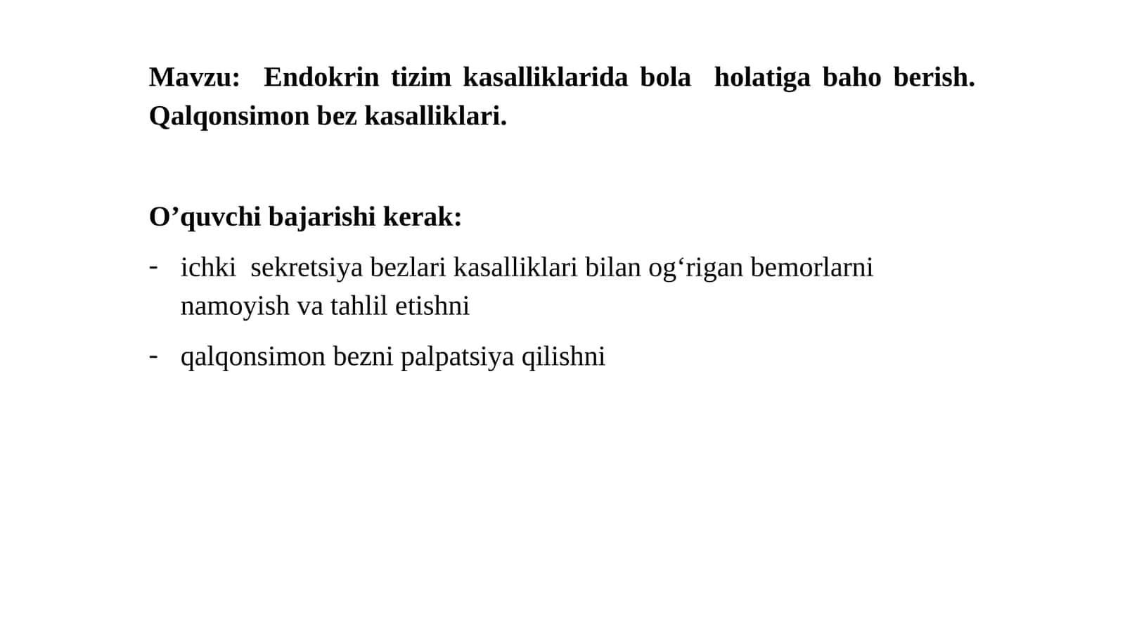 Qalqonsimon bez kasalliklari