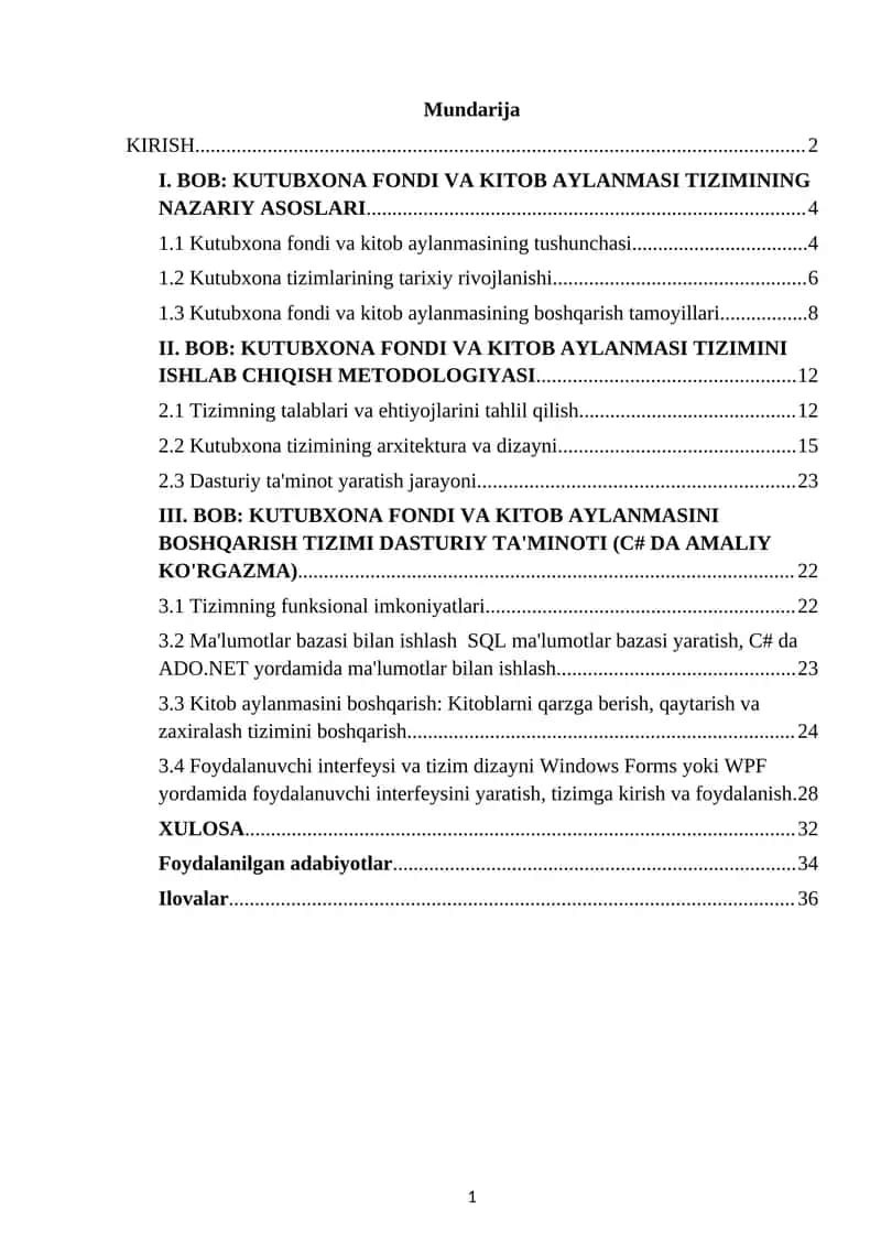KUTUBXONA FONDI VA KITOB AYLANMASI TIZIMINING NAZARIY ASOSLARI