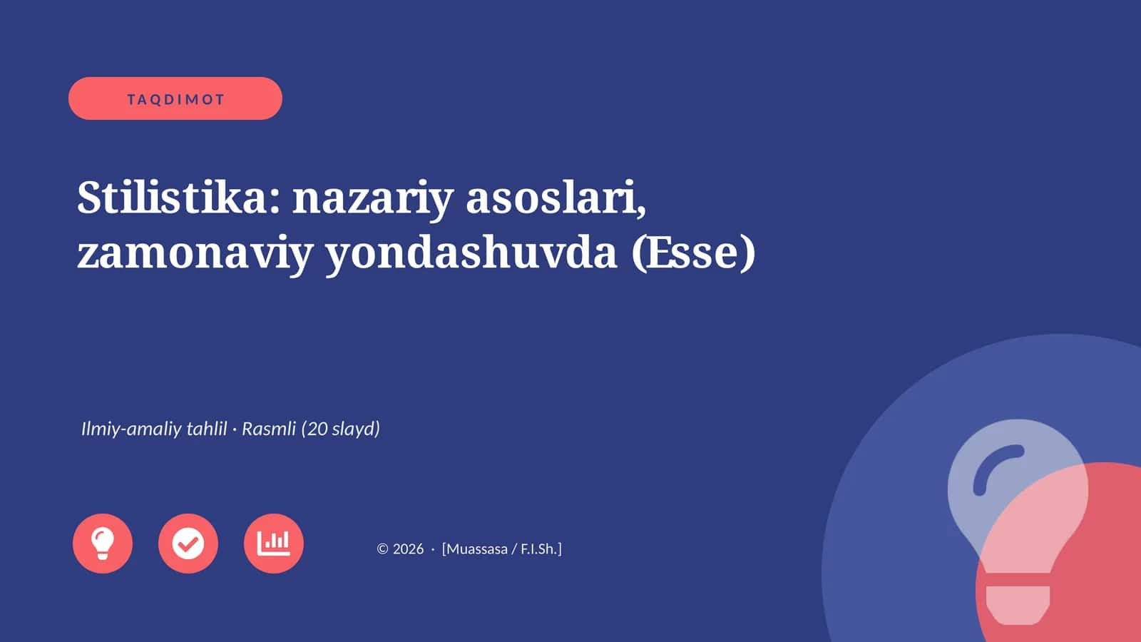 Stilistika: nazariy asoslari, zamonaviy yondashuvda (Esse)