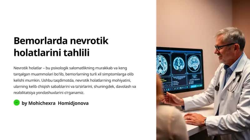 Nevrotik holatlar va ularning mohiyati