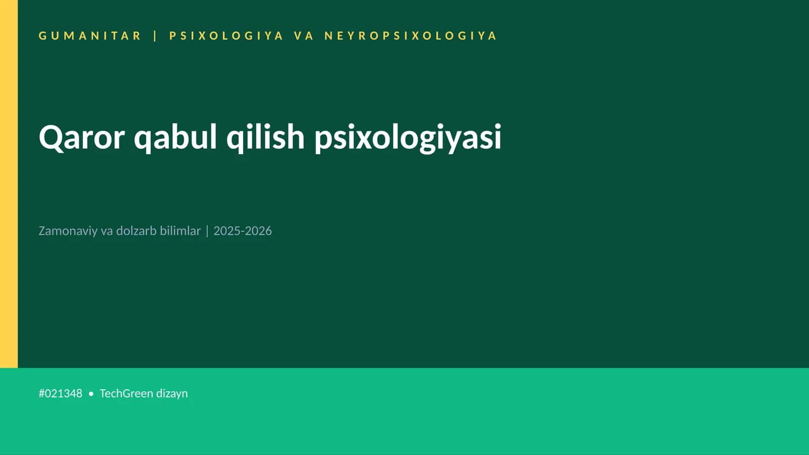 Qaror qabul qilish psixologiyasi