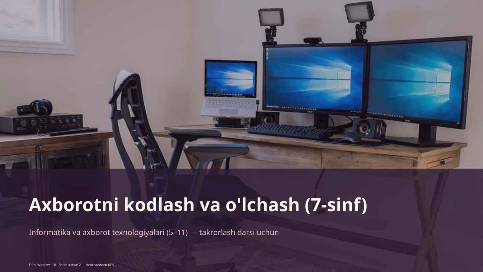 Axborotni kodlash va o'lchash (7-sinf)