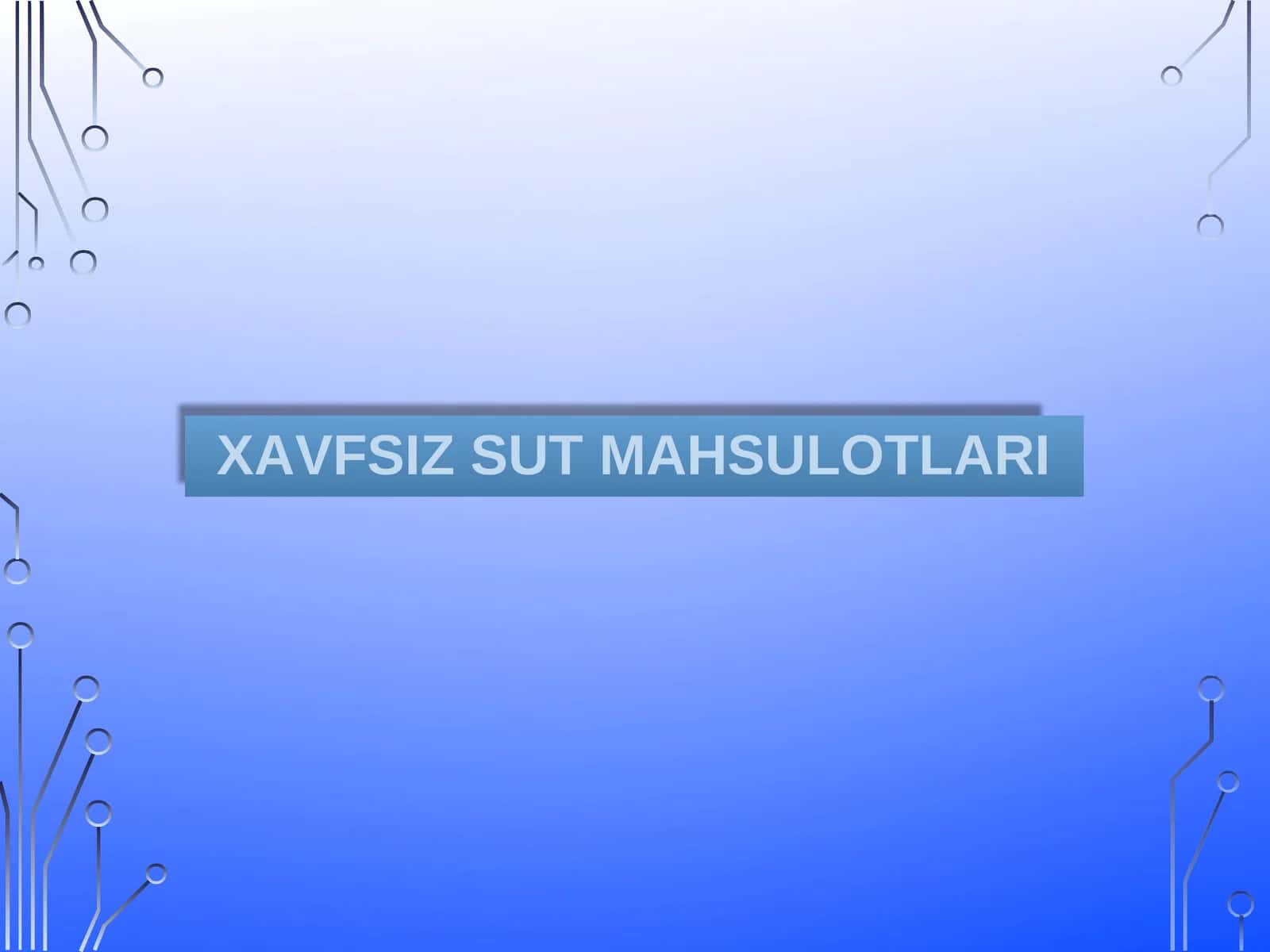 ХАVFSIZ SUT MАHSULОTLАRI