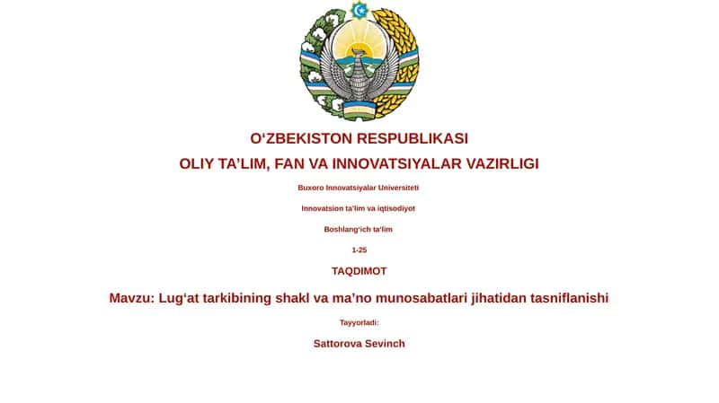 Lugʻat tarkibining shakl va ma’no munosabatlari