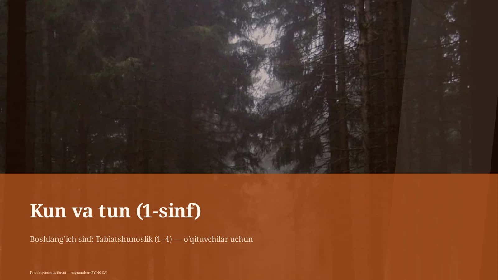 Kun va tun (1-sinf)