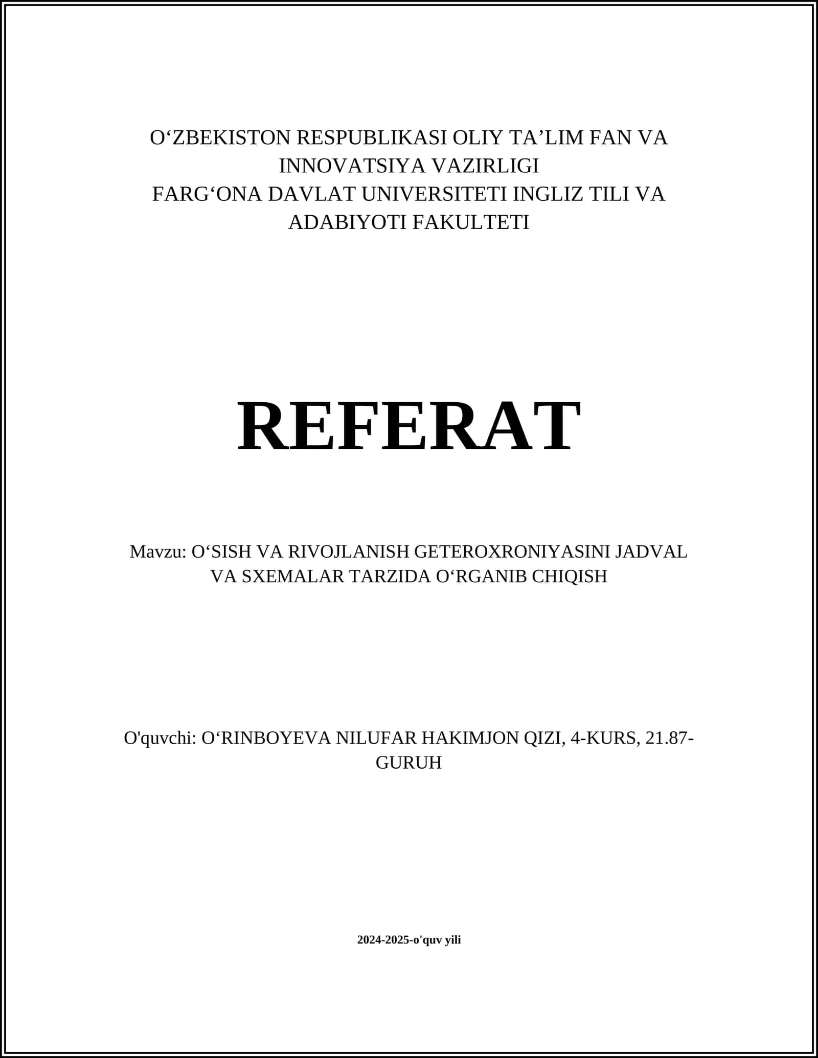 Geteroxroniya tushunchasi