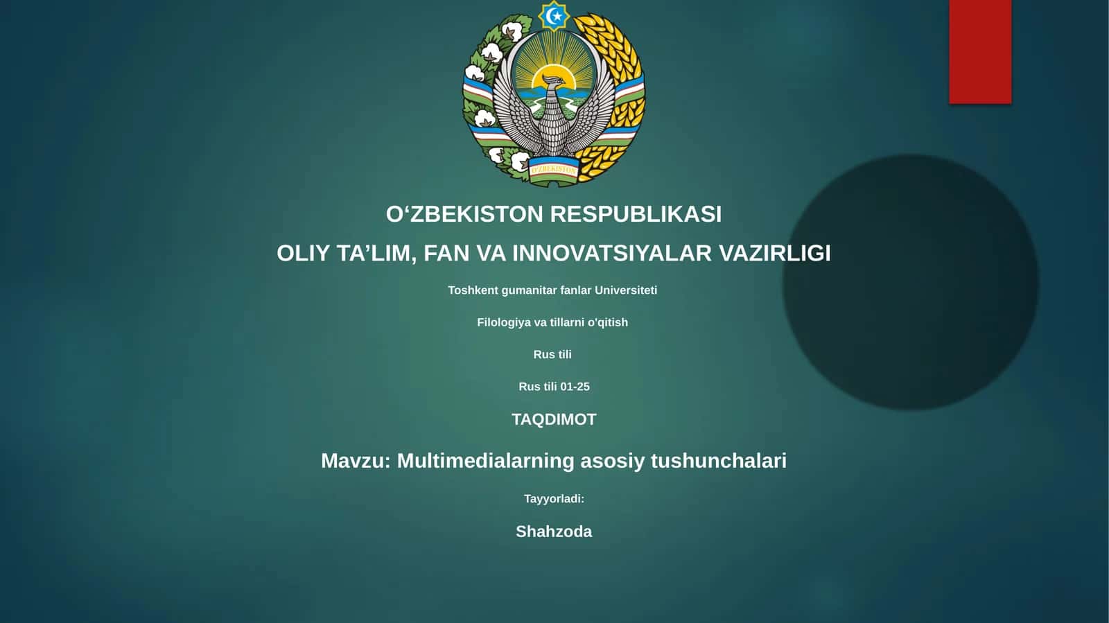 Multimedialarning asosiy tushunchalari