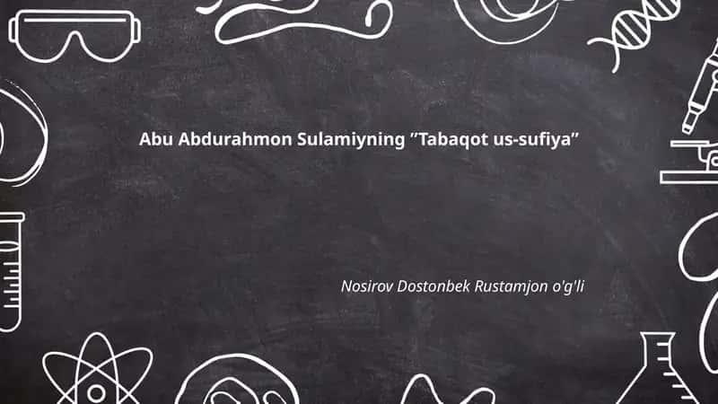 "Tabaqot us-sufiya"