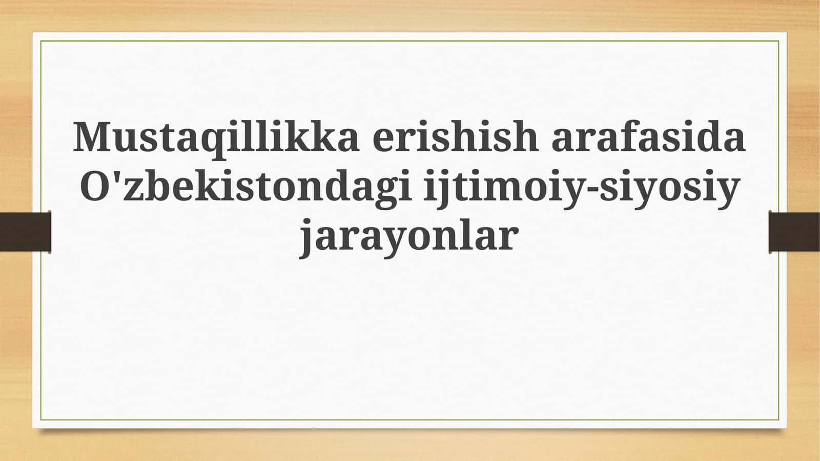Siyosiy inqiroz va milliy o'zlikning yuksalishi