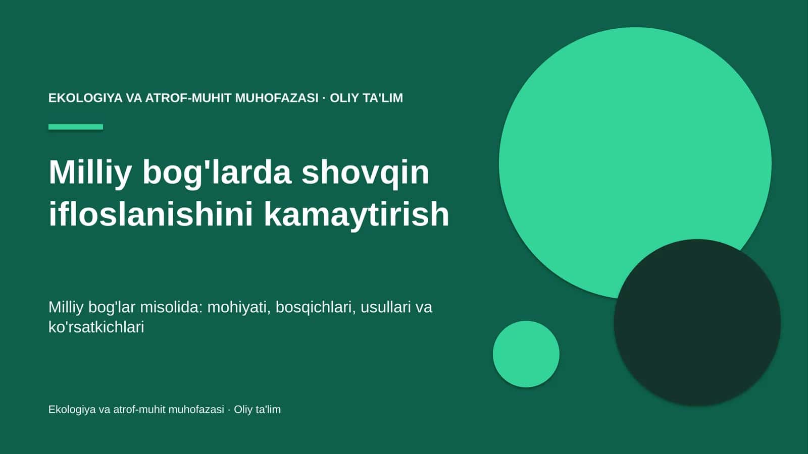 milliy bog'larda shovqin ifloslanishini kamaytirish 2280