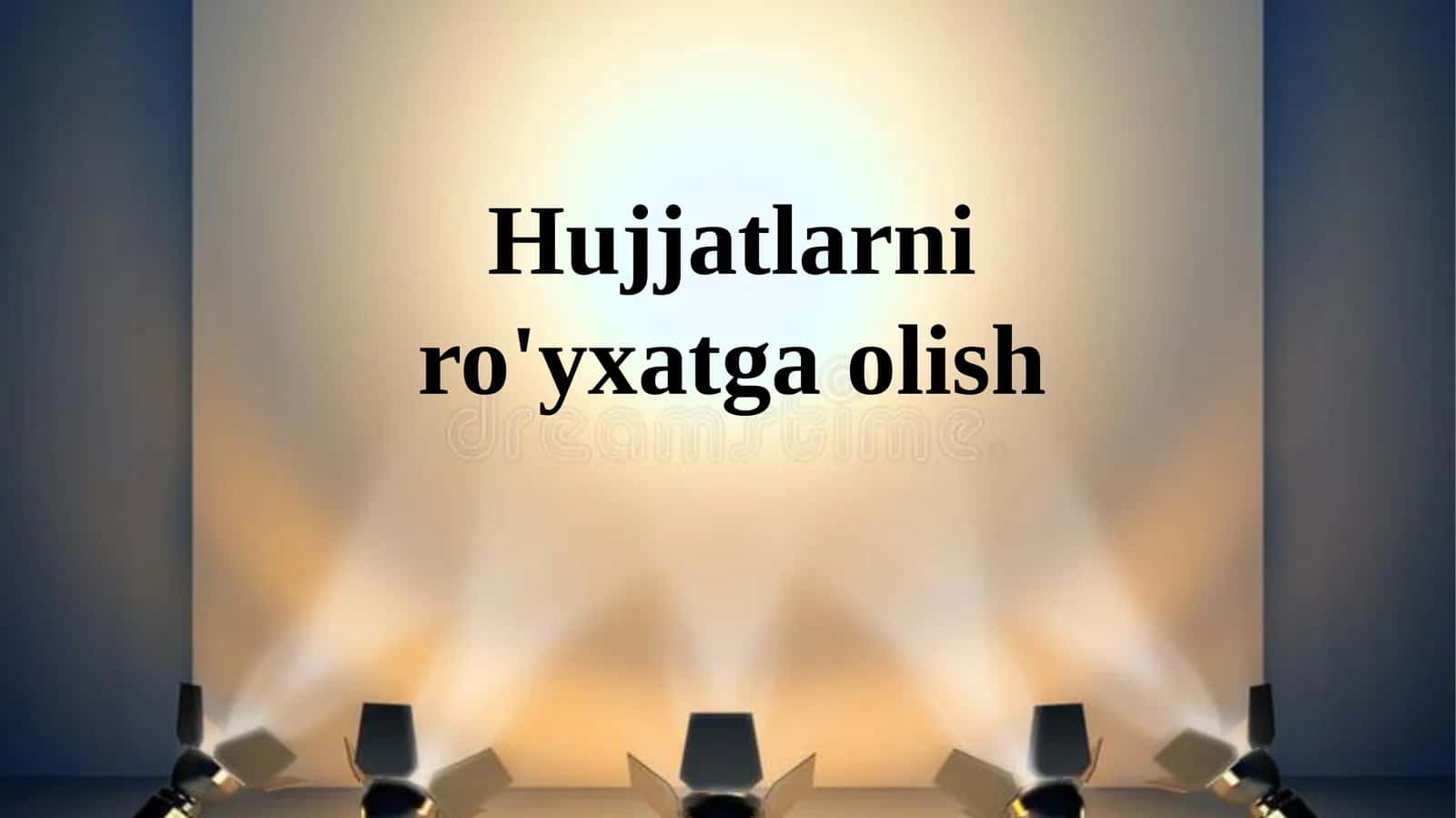Hujjatlarni ro'yxatga olish