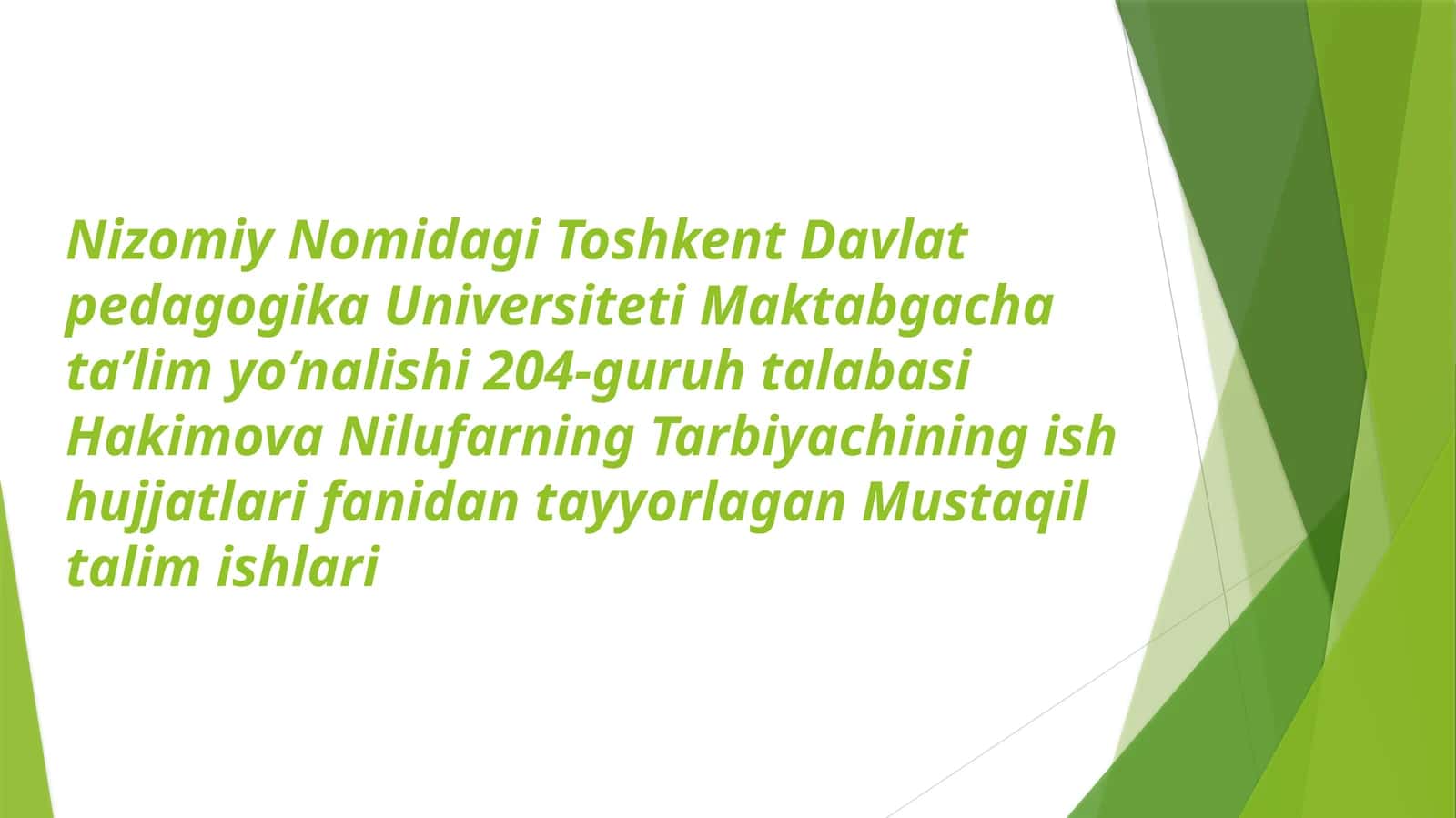 Rivojlantiruvchi markazlarda ta'limiy faoliyat
