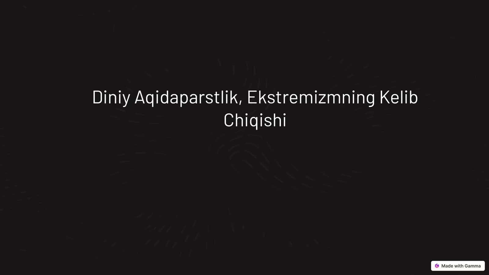 Diniy Aqidaparstlik, Ekstremizmning Kelib Chiqishi