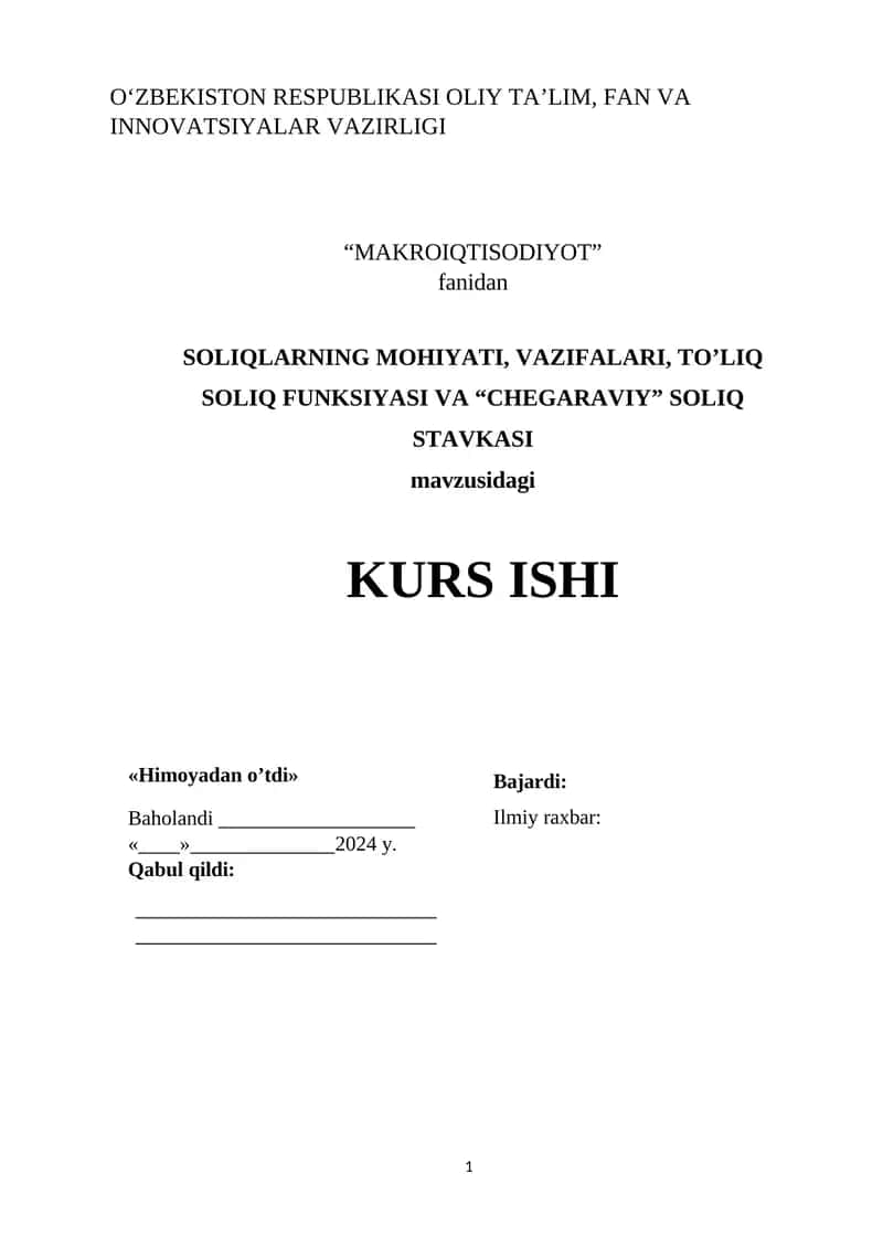 SOLIQLARNING MOHIYATI VA VAZIFALARI