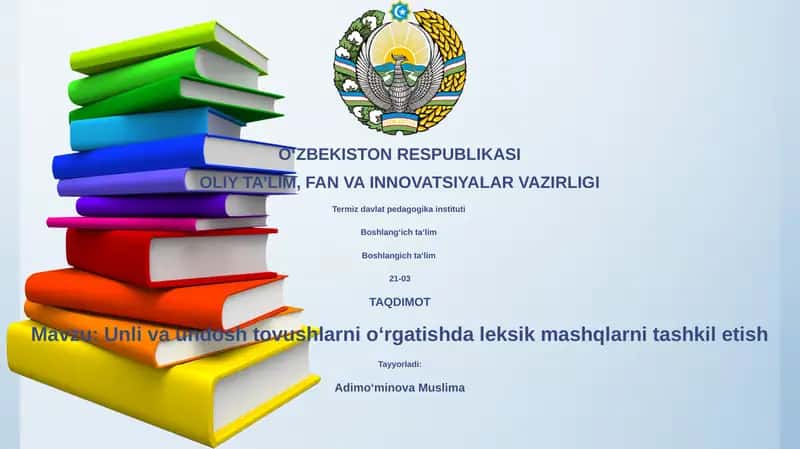 Unli va undosh tovushlarni o‘rgatishda leksik mashqlarni tashkil etish