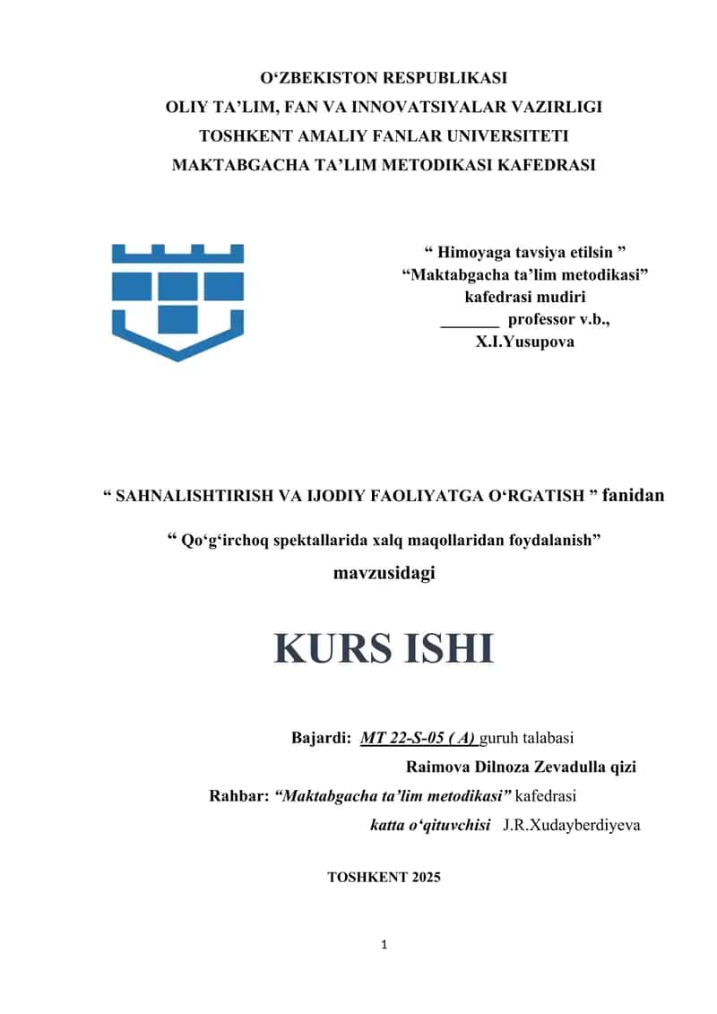 Qoʻgʻirchoq spektallarida xalq maqollaridan foydalanish.