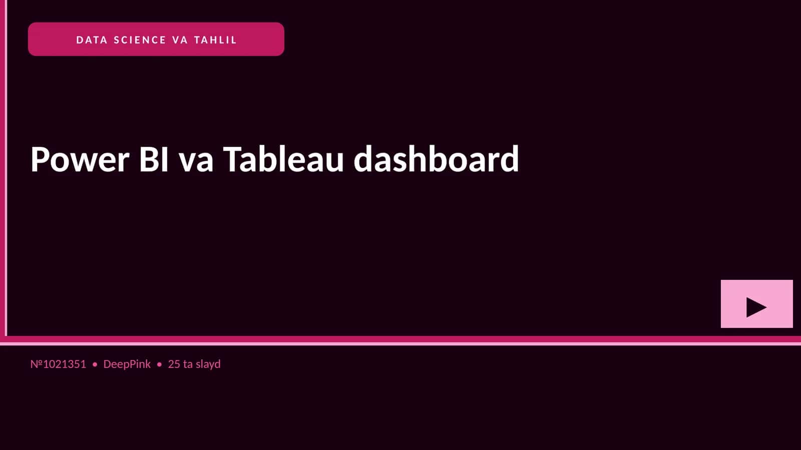 DATA SCIENCE VA TAHLIL