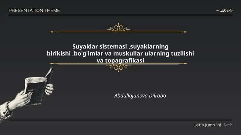 Suyaklar tuzilishi va topografiyasi