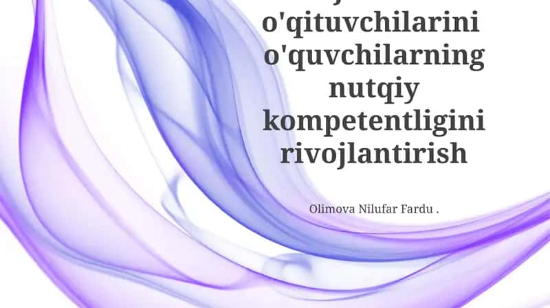 Bo'lajak ona tili o'qituvchilarini o'qituvchi