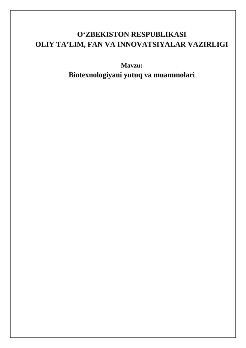 Bioteхnologiya